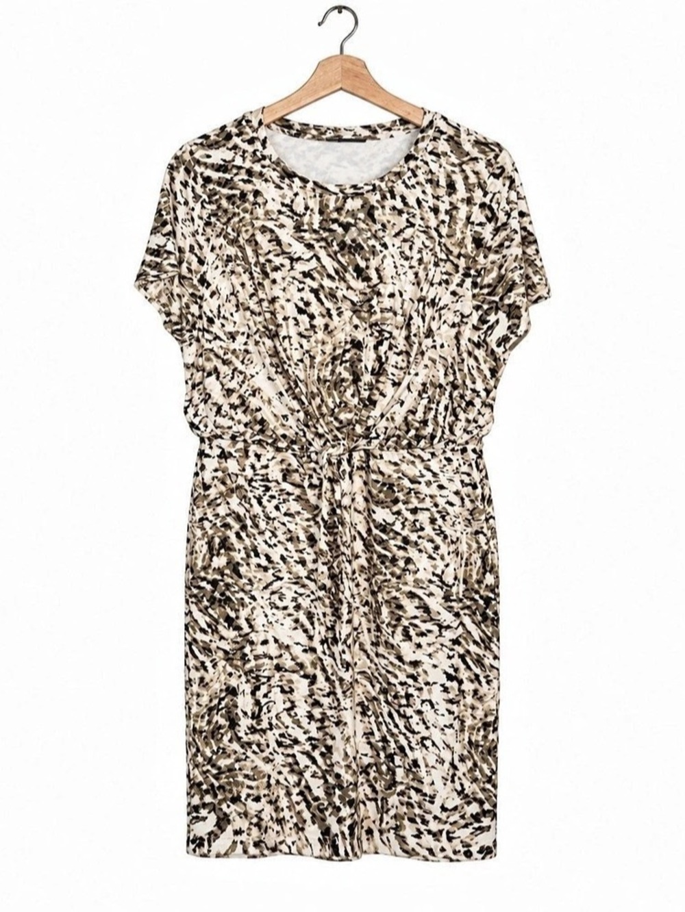 INC International Concepts Animal Print Mini Dress in Brown & Cream Size XL Like
